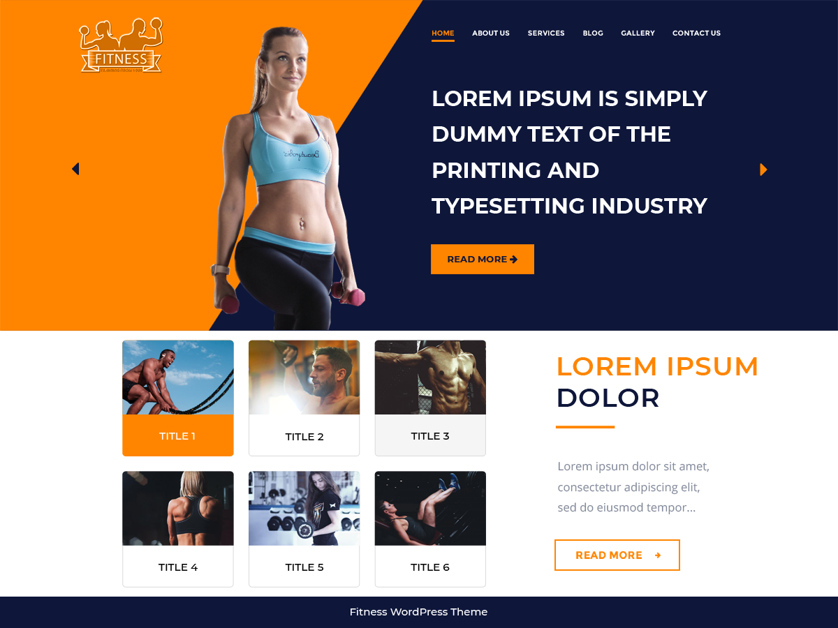 The WP Fitness screenshot