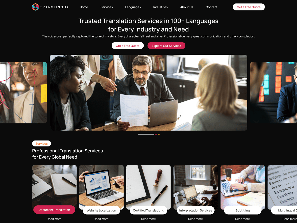Translation Service screenshot