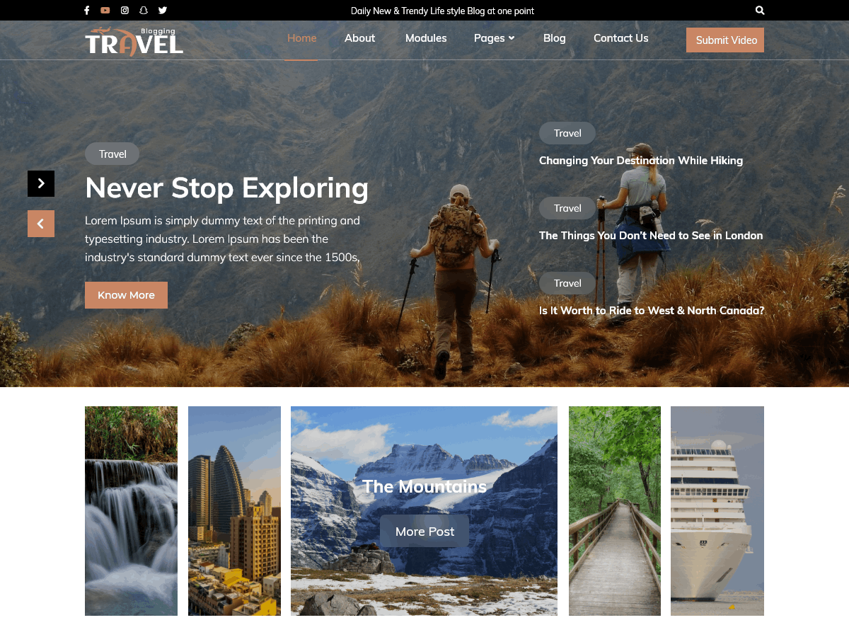 Travel Blogging screenshot