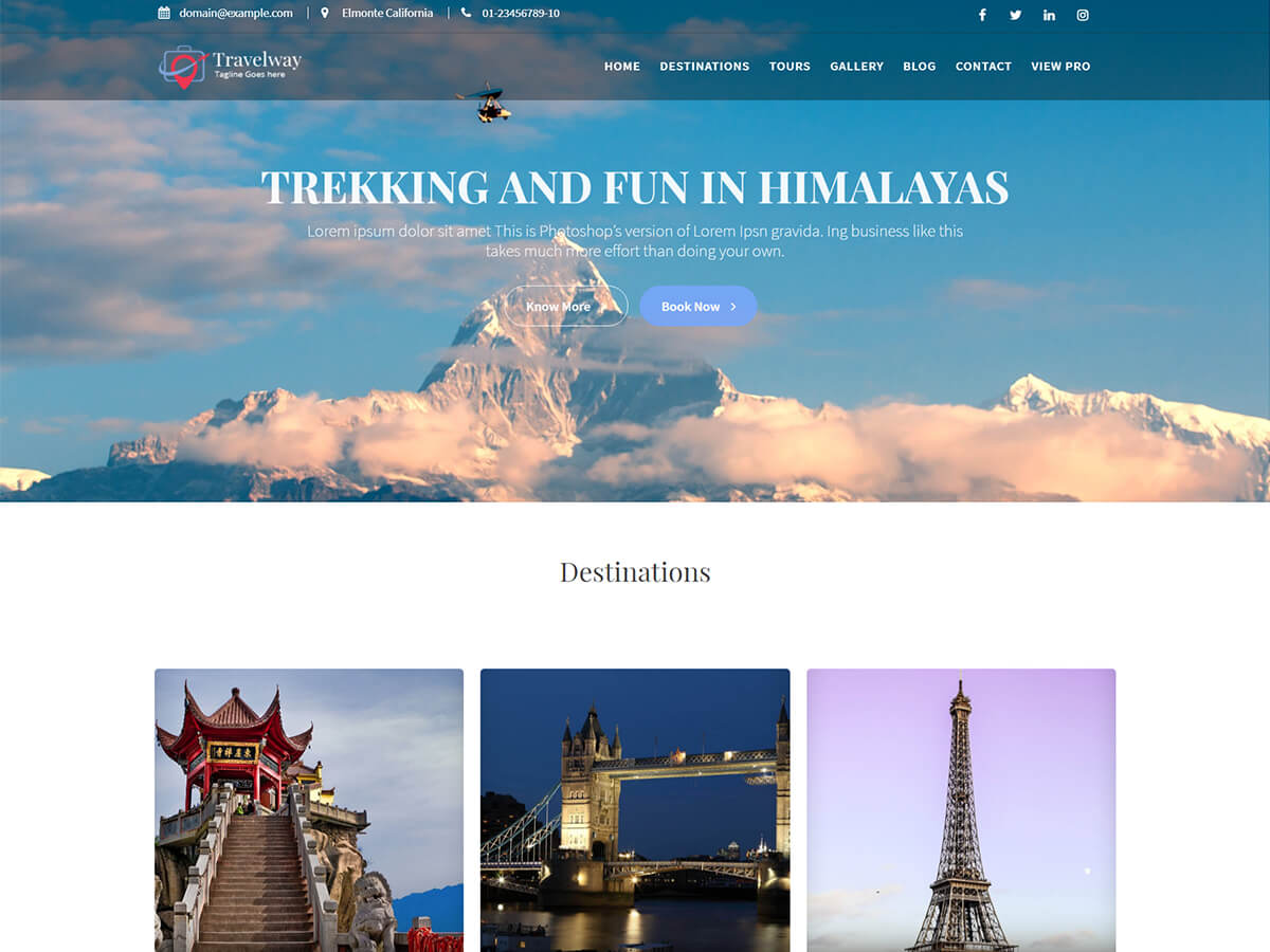 Travel Way WordPress Theme by marsian