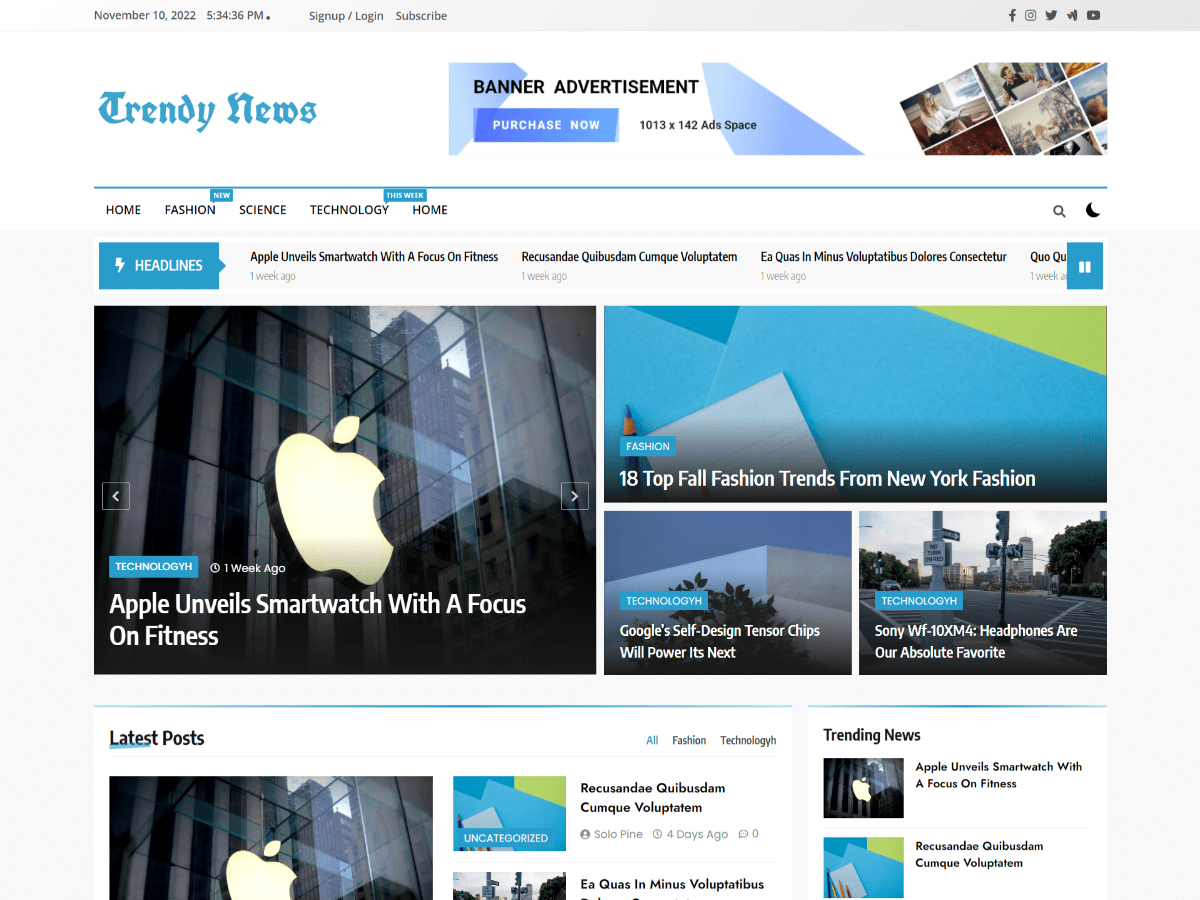 Trendy News screenshot