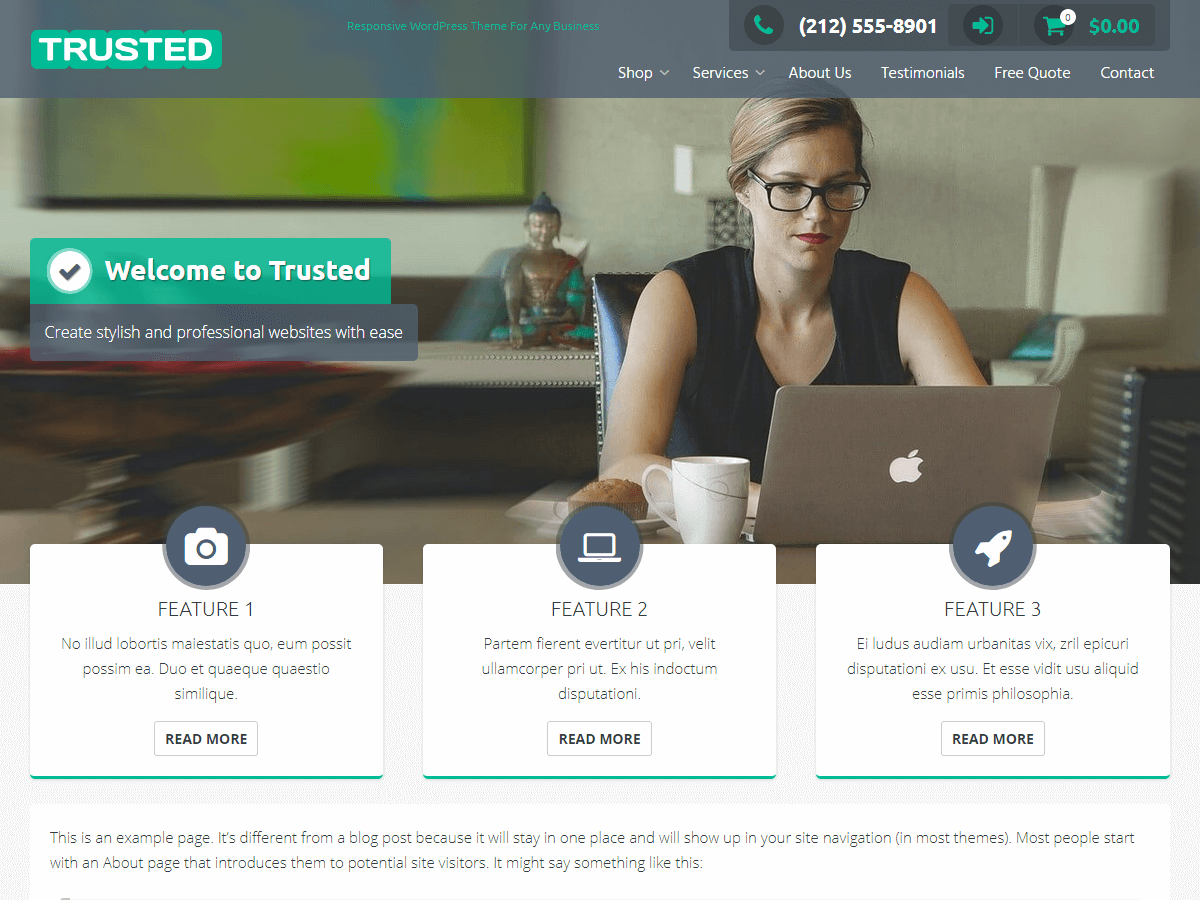 Trusted WordPress Theme by uxl