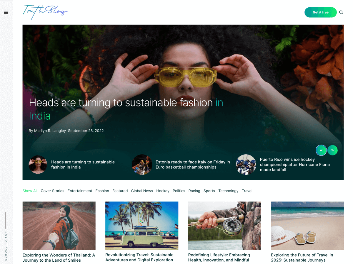 TruthBlog screenshot