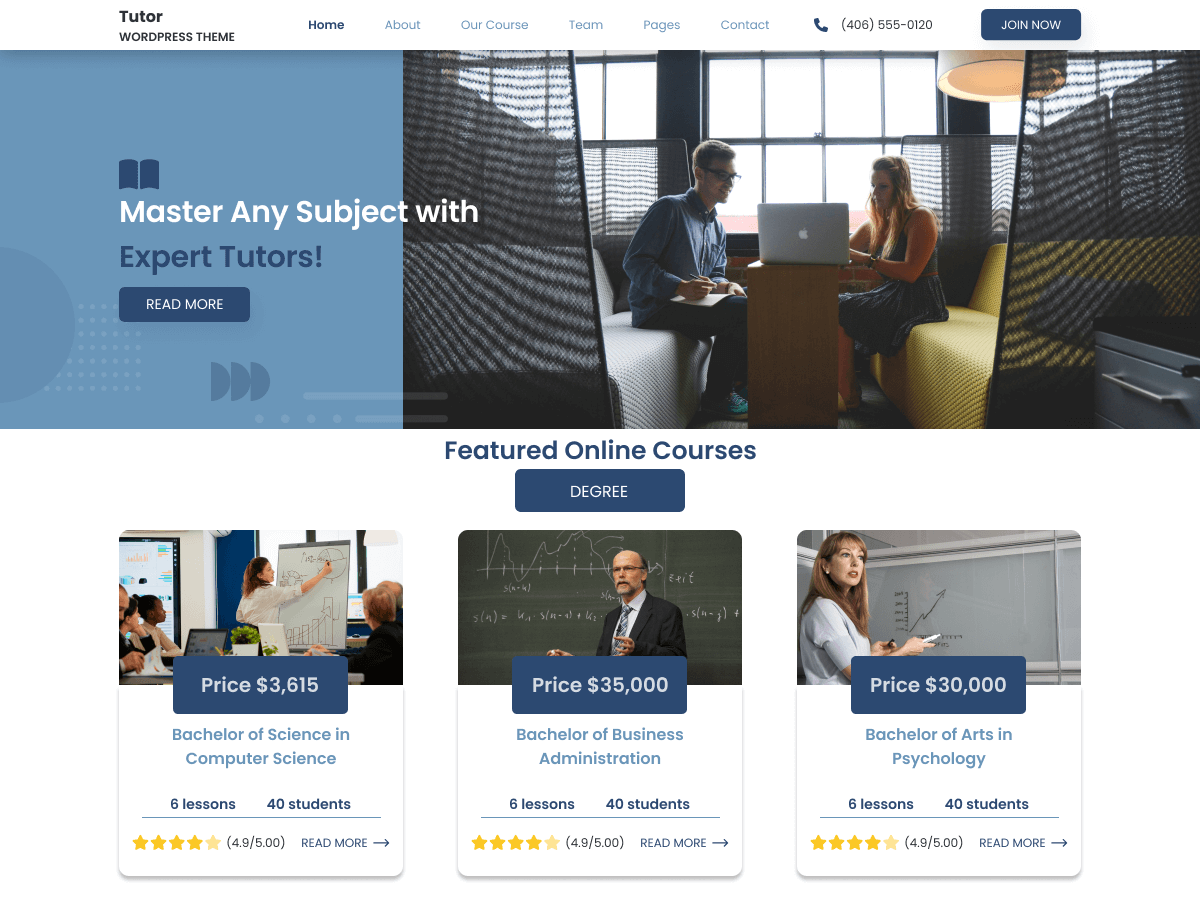 Tutor Elearning screenshot
