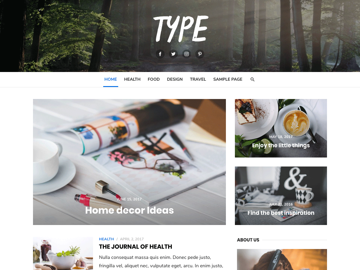 Type WordPress Theme by designlabthemes