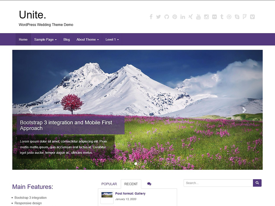 Unite WordPress Theme by shapedtheme