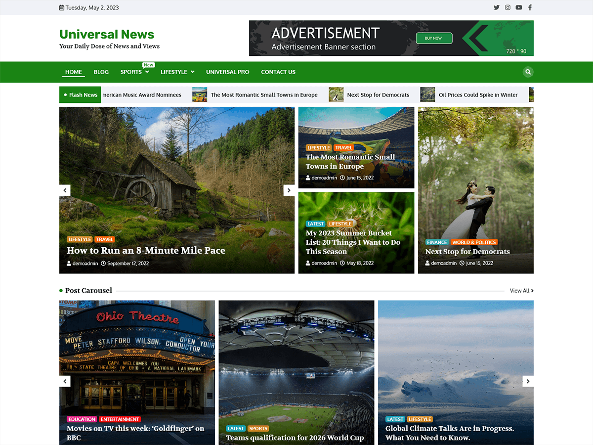 Universal News Screenshot