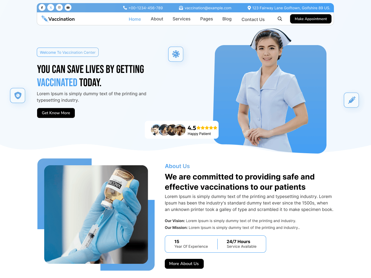 Vaccination Center Screenshot