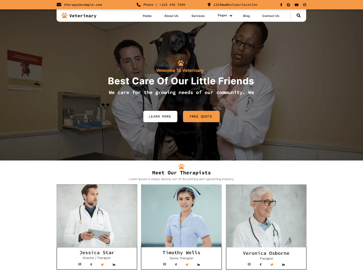 Veterinary Services Screenshot