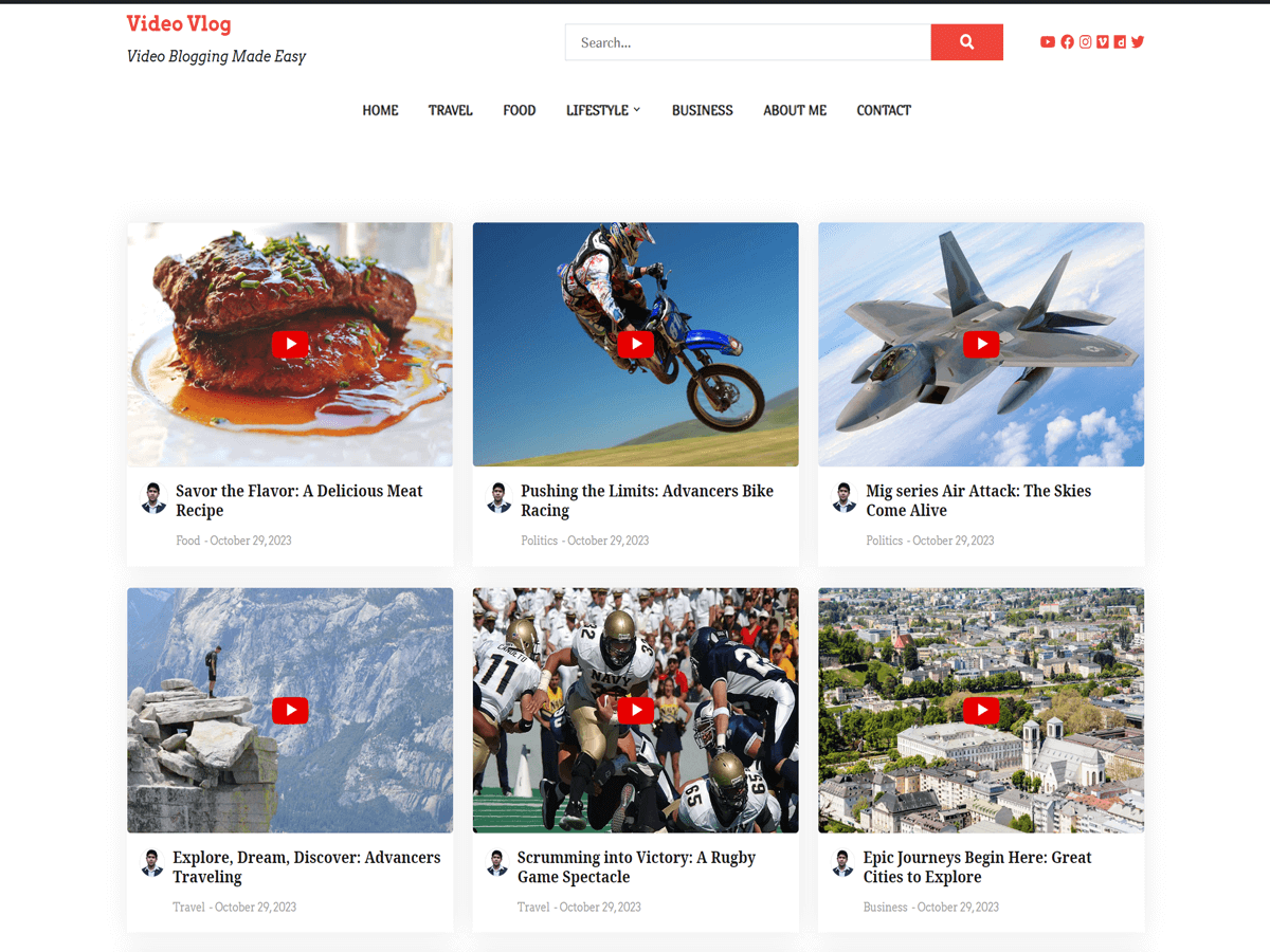 Video Vlog Screenshot