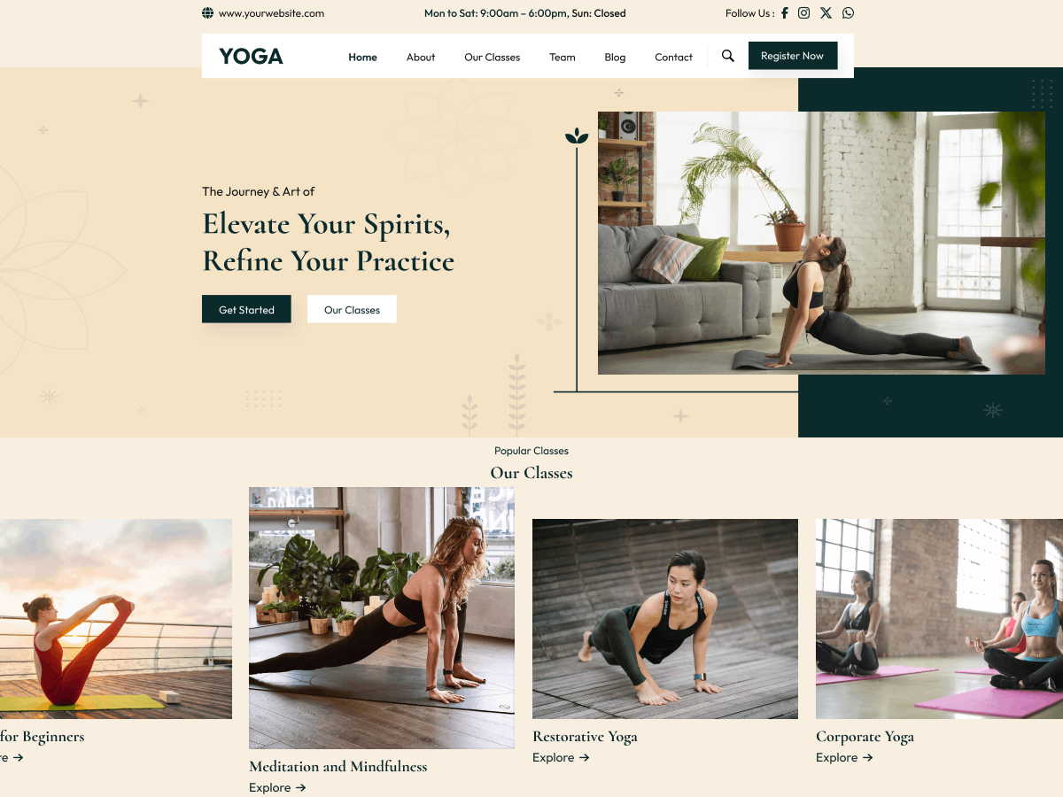Virtual Yoga Sessions screenshot