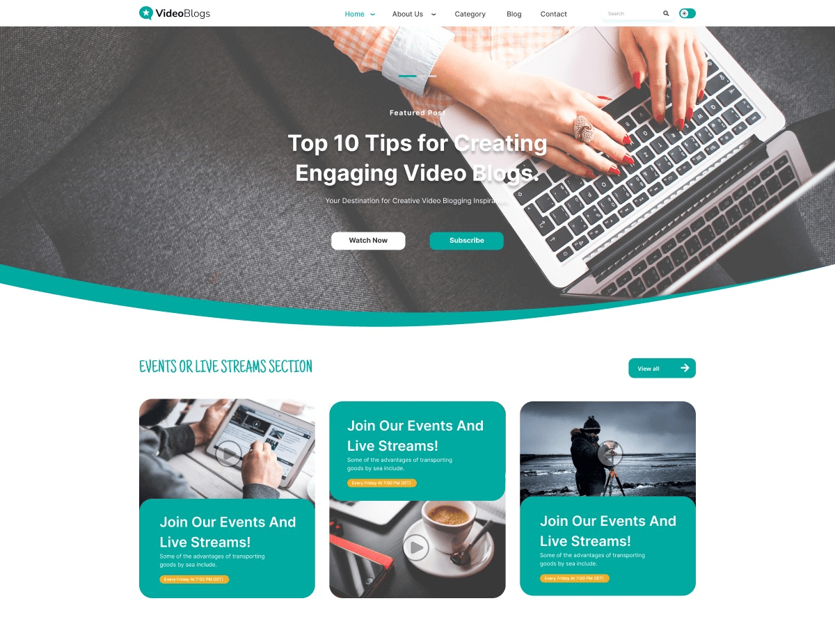 Vlog Channel Screenshot