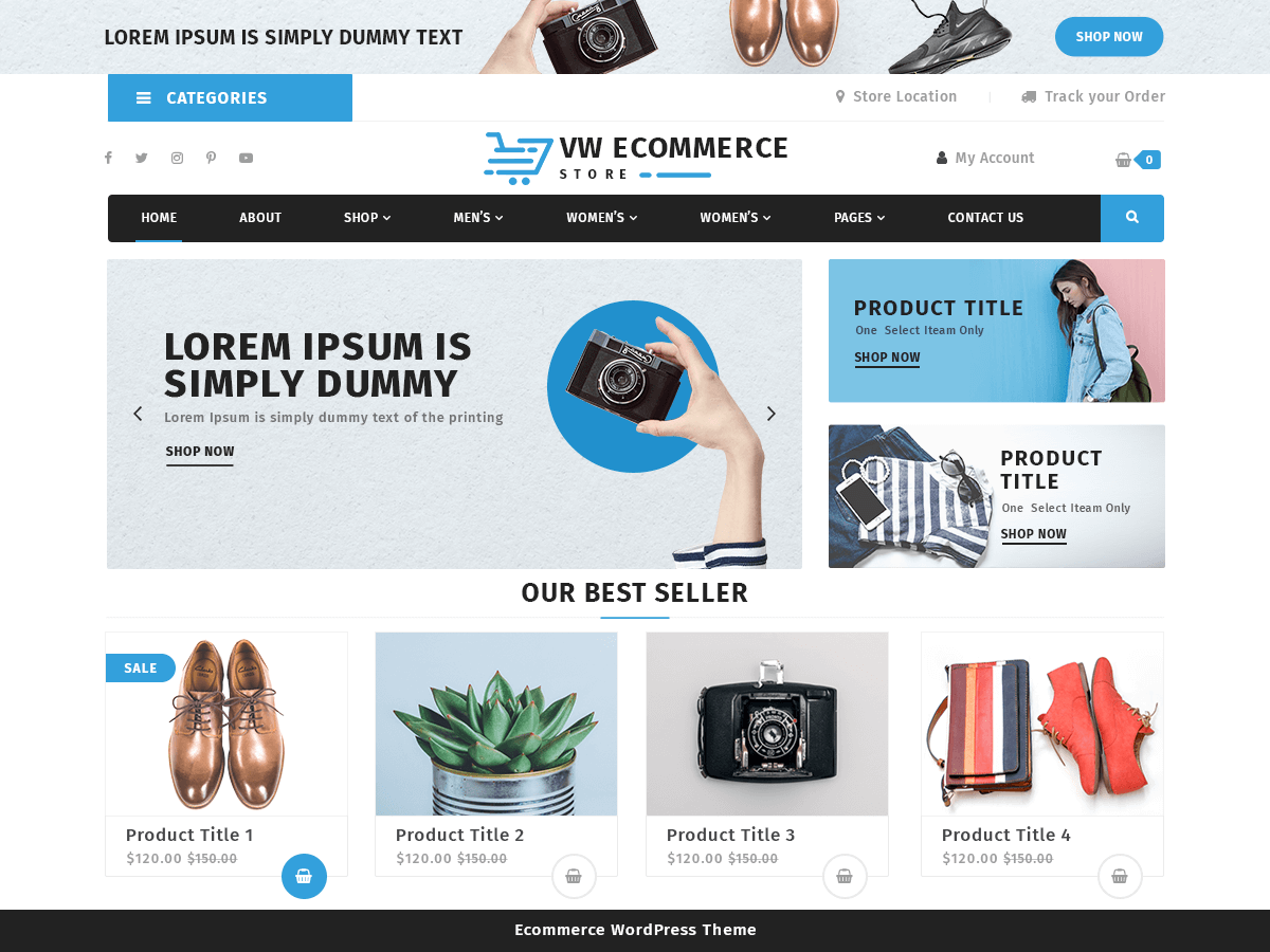 VW Ecommerce Store screenshot