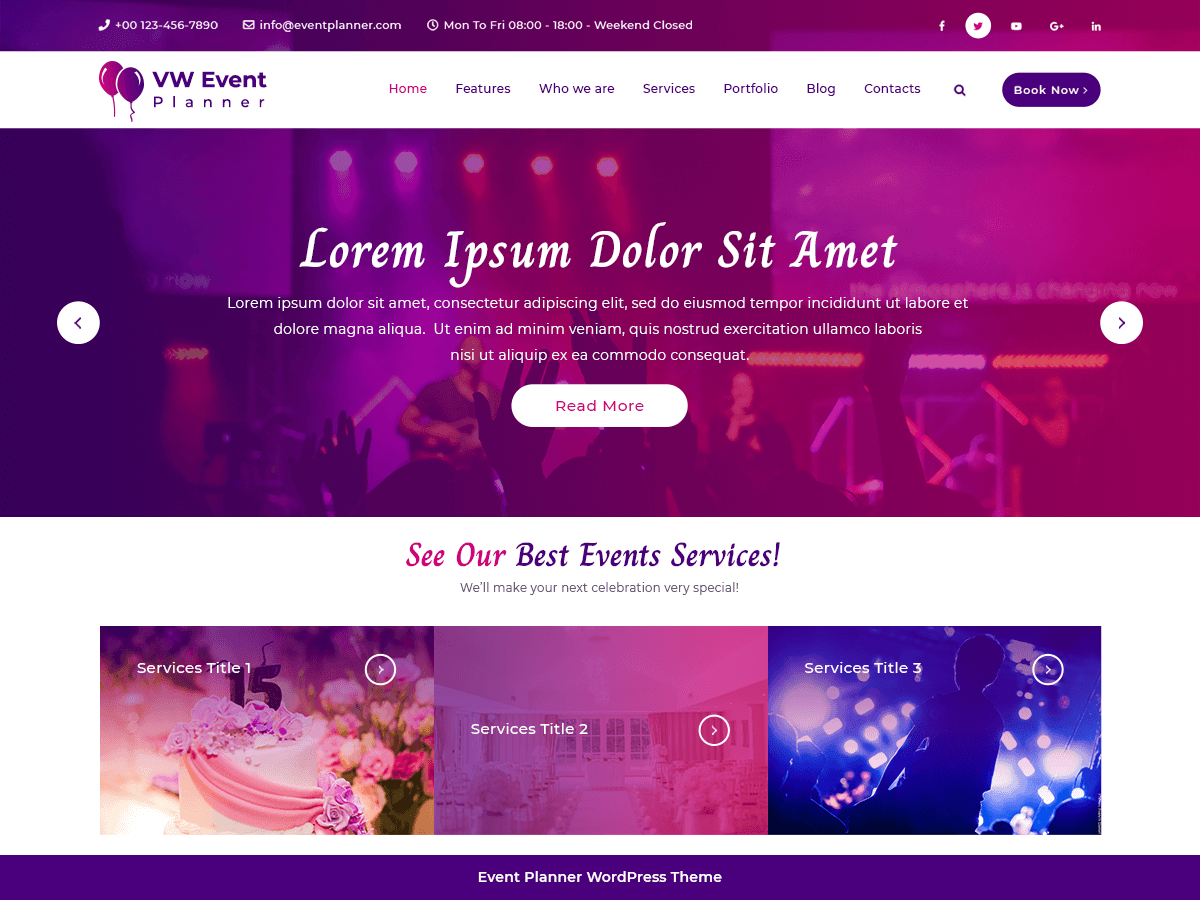 VW Event Planner screenshot