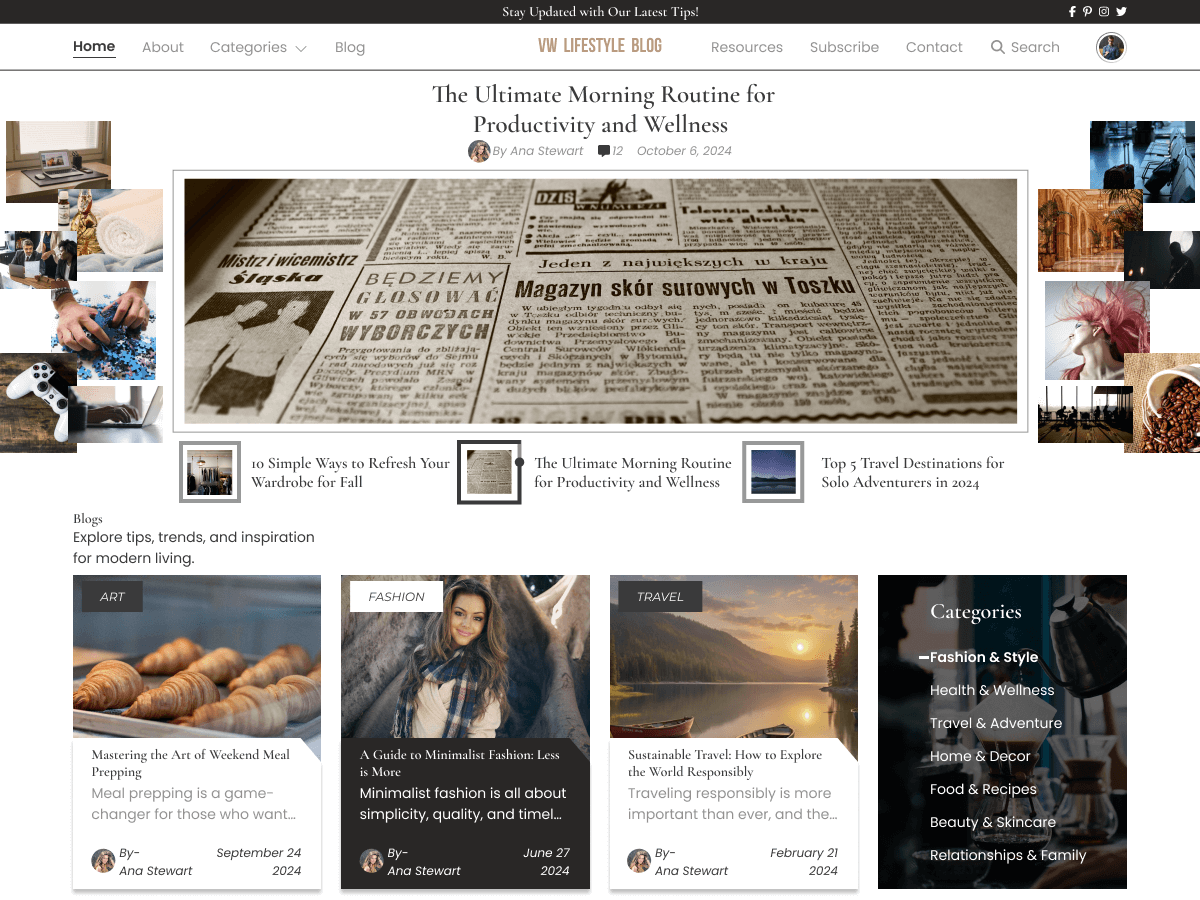 VW Lifestyle Blog screenshot