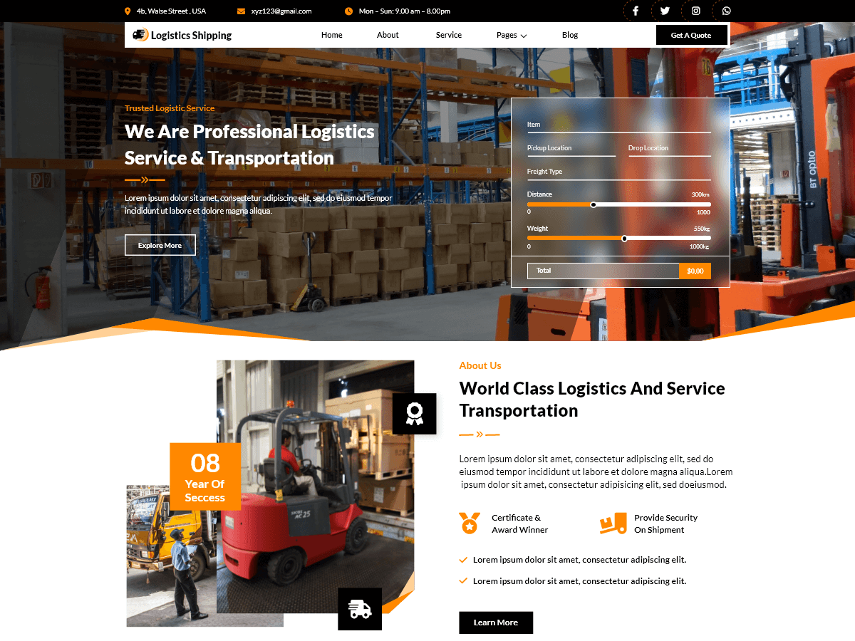VW Logistics Shipping screenshot