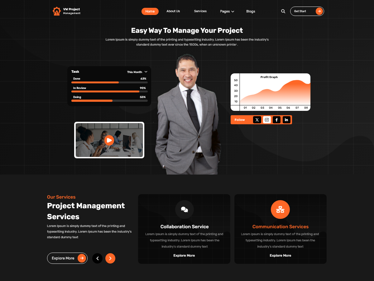 VW Project Management screenshot
