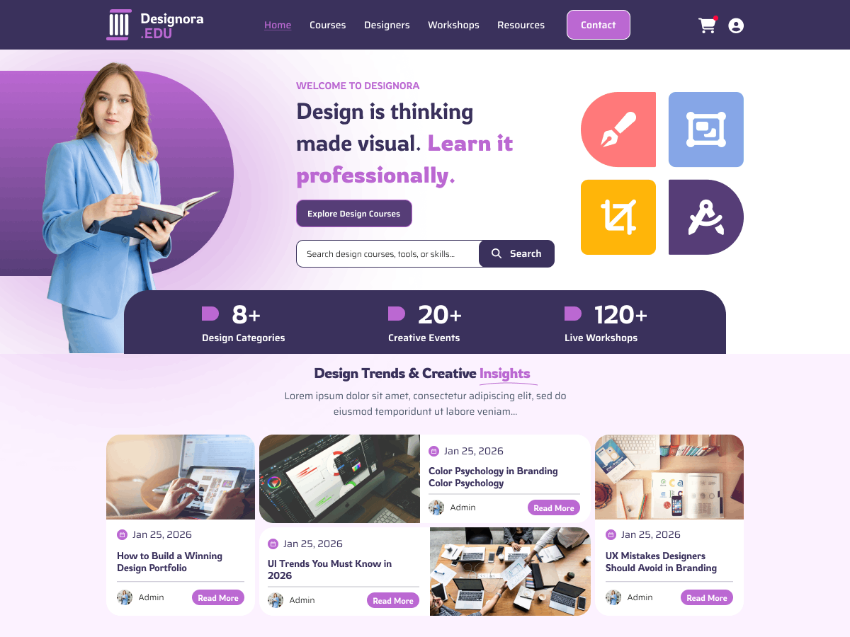 Web Designer Courses screenshot