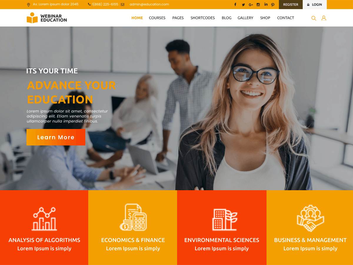 Webinar Education screenshot