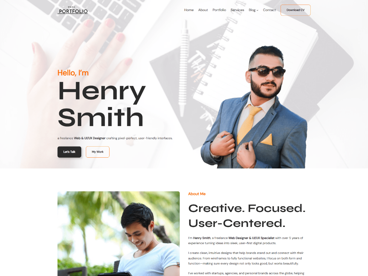 WENS Portfolio Screenshot