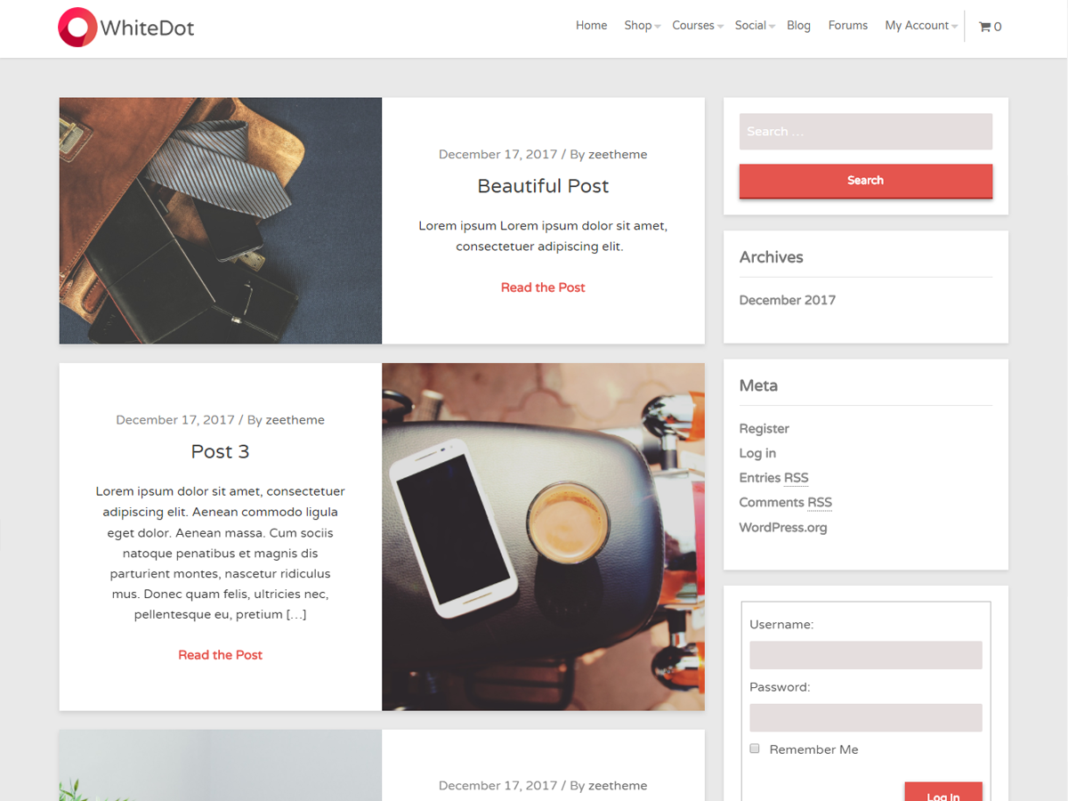 WhiteDot WordPress Theme by zeetheme