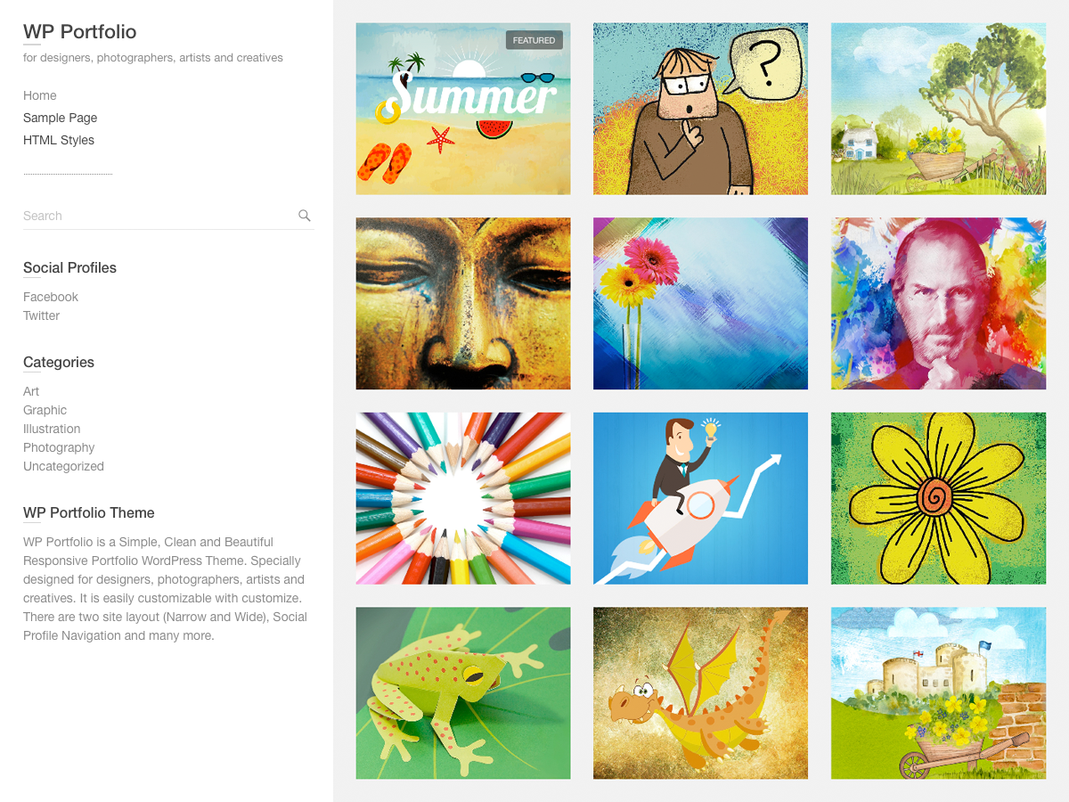 WP Portfolio WordPress Theme by themehorse