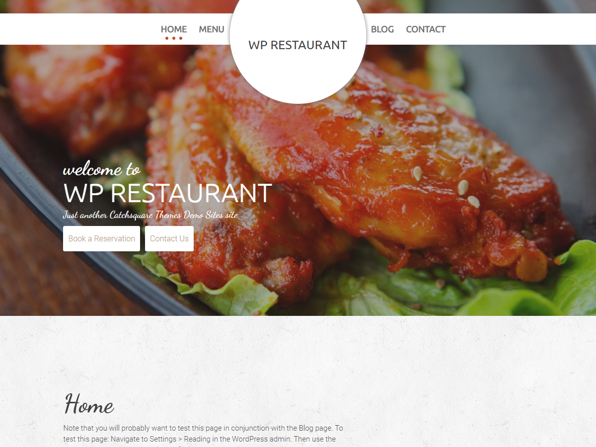 WP Restaurant WordPress Theme by catchsquare