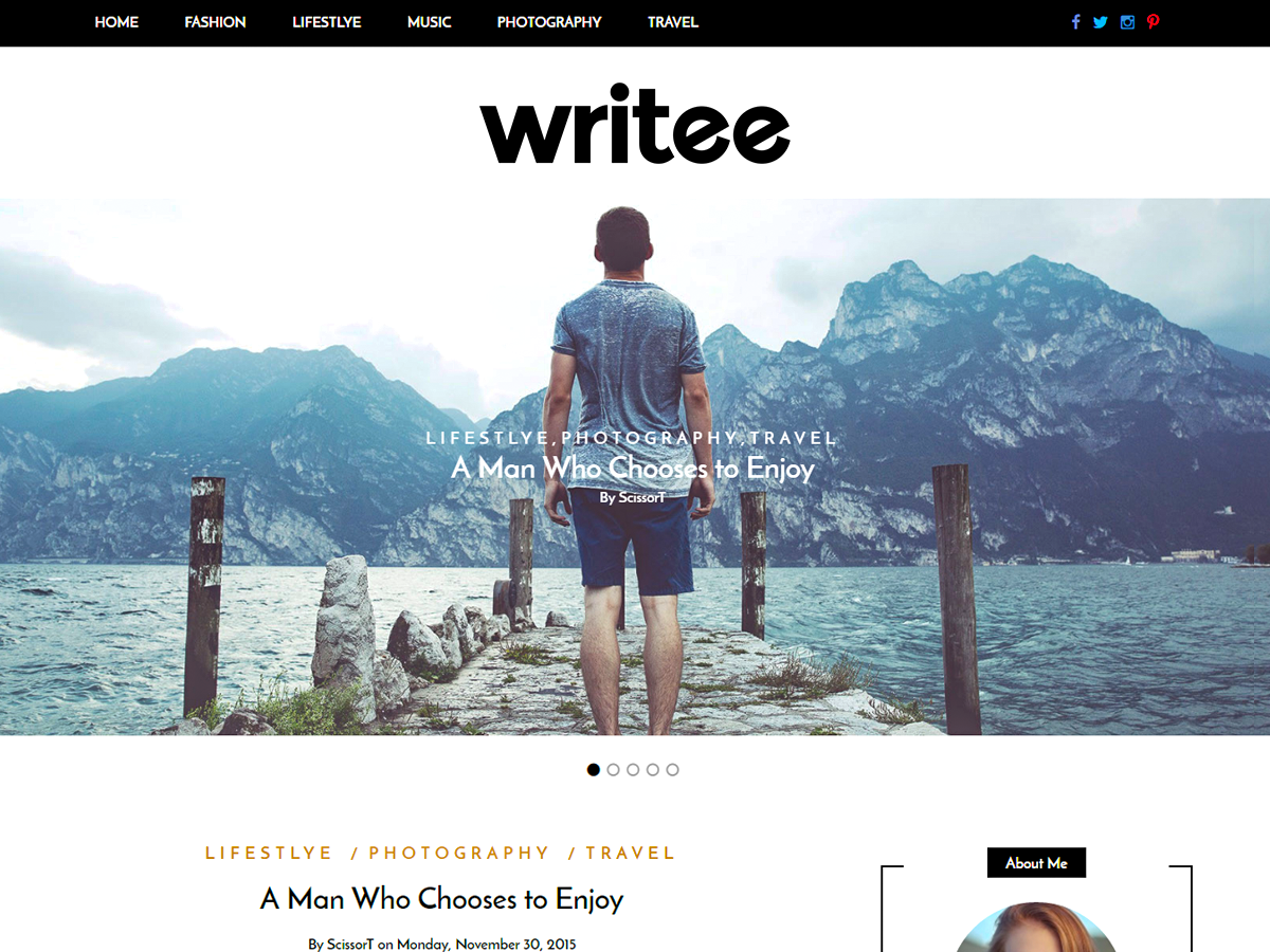 Writee WordPress Theme by acmethemes