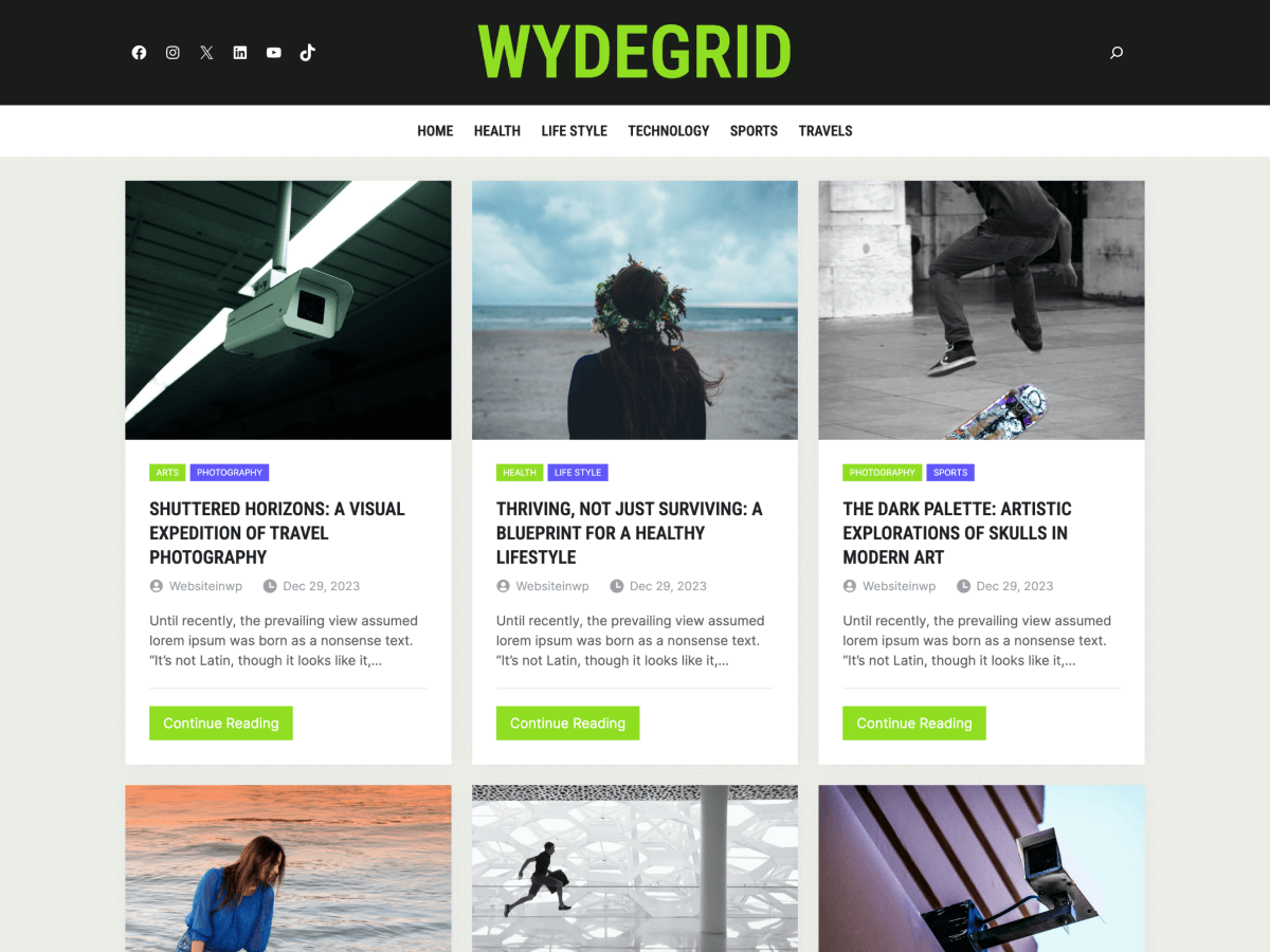Wydegrid Screenshot