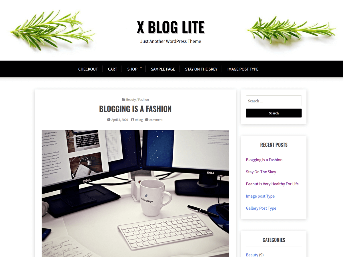 X Blog Lite Screenshot